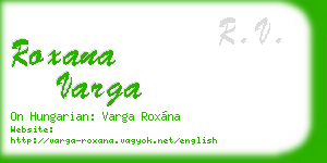 roxana varga business card